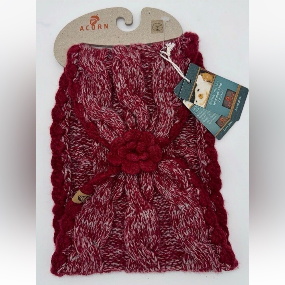 Acorn Emry Neck Scarf Wrap Chunky Crochet Cable Knit Winter Wool Blend Warmer